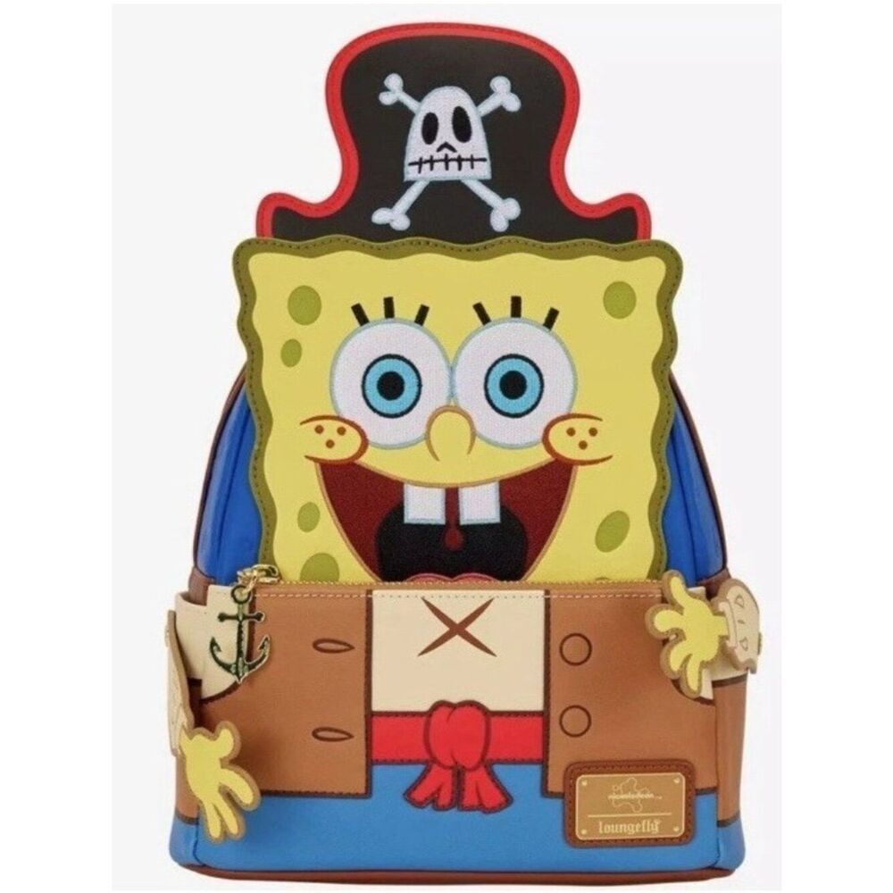 Loungefly Nickelodeon Spongebob Squarepants Pirate Cosplay Mini Backpack NWT
